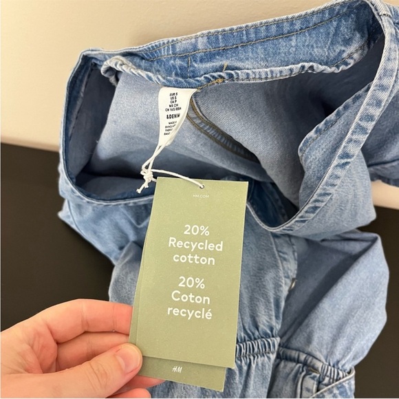 NWT H&M Short Sleeve Denim Jumpsuit - Picture 11 of 16